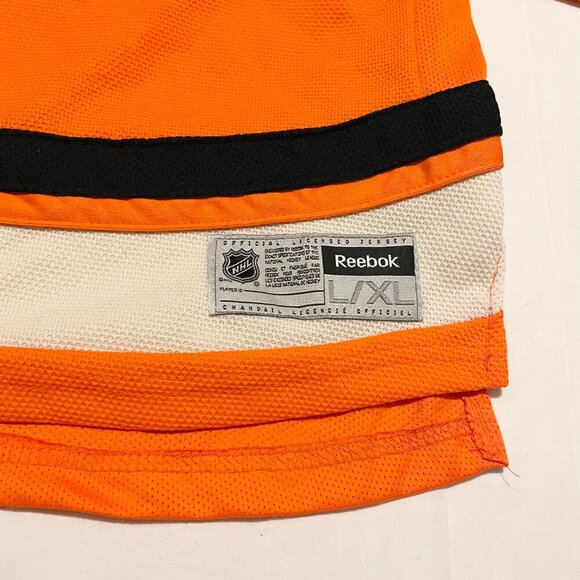 Philadelphia Flyers Youth Size L/XL Orange Reebok Jersey - Picture 7 of 16